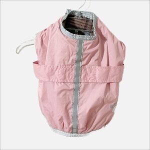 Top Paw Reflective Reversible Plaid / Pink Dog Raincoat Jacket Waterproof 🩷🤎🩵